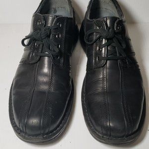 Black Leather Bicycle Toe Shoe 12